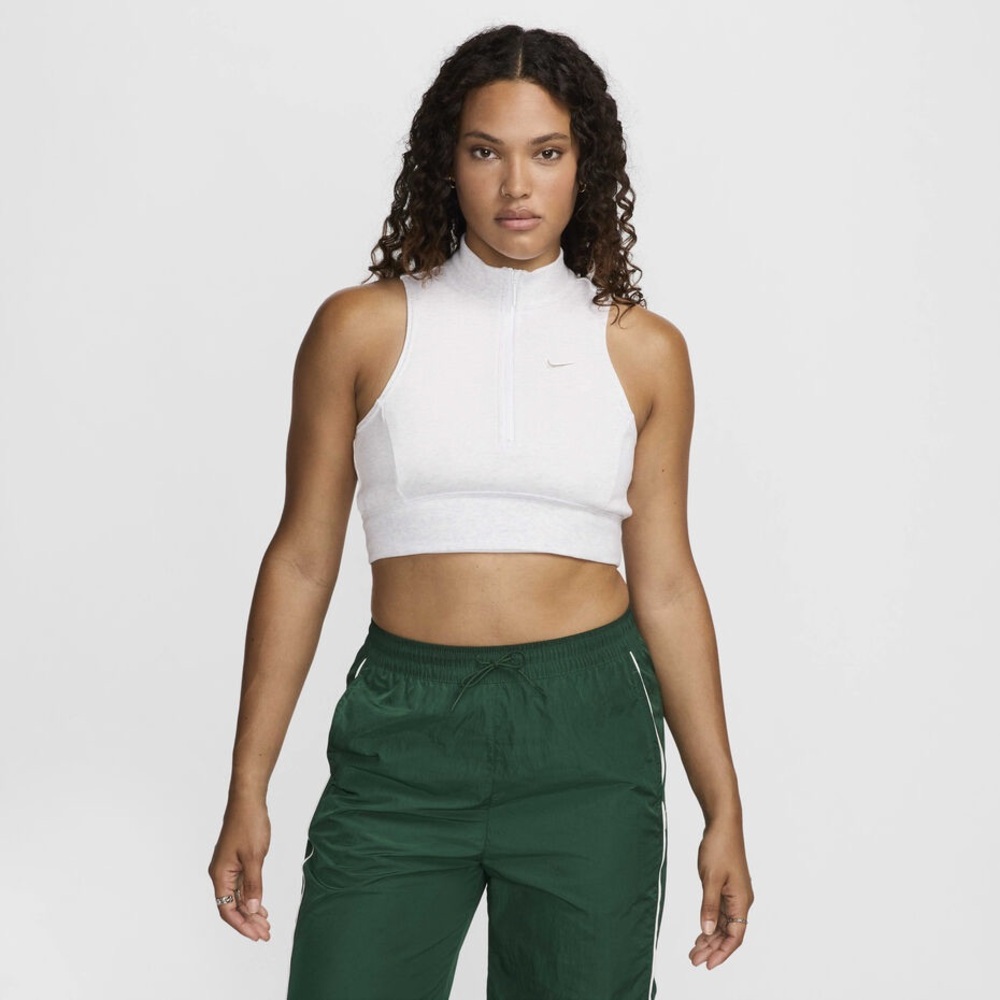 Nike Chill Terry Women's Slim Cropped 1/2-Zip French Terry Tank